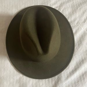 Olive Green Wool Fedora Hats